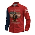 thumbnail image 4 of IWRICH Us Independence Day Long Sleeve Shirts for Men American Flag Polo Shirts Printed Casual Fashion Tees 04-Red XXL, 4 of 4