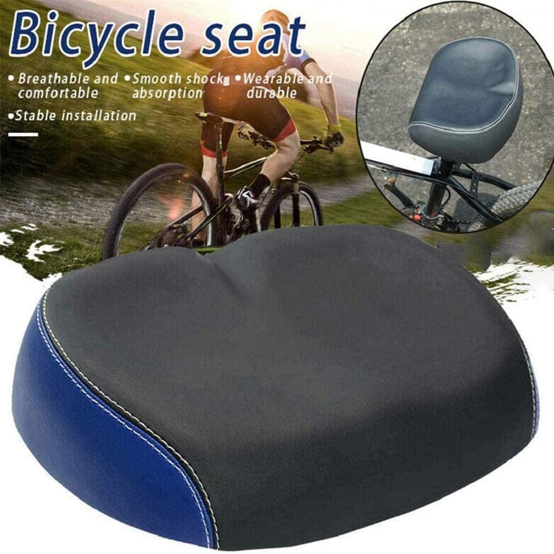 Comfort Wide Big Bum Bike Bicycle Gel Cruiser Extra Sporty Soft Pad Saddle Seat 