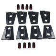 thumbnail image 3 of 8 piezas cubiertas de bisagras de puerta negras embellecedoras para JK 4D 07-18 2007-2017 shamjiam Embellecedor de cubiertas de bisagras de puerta, 3 of 8