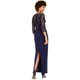 thumbnail image 2 of Adrianna Papell Mujeres Lentejuelas Illusion-Yoke Columna Vestido Vestido lightnavy 4 Adrianna Papell Gown, 2 of 2