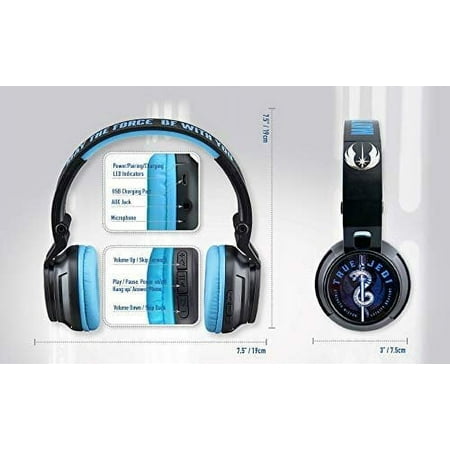 eKids - Star Wars B50 Wireless On-Ear Headphones - Yellow/White