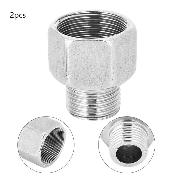Henmomu Pipe Adapter,Stainless Steel Hex Head Reducer Threaded Pipe