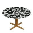 thumbnail image 3 of ONETECH Black Cat Round Tablecloth Waterproof Oil Proof Spill Proof Polyester Table Cloths Decorative Table Cover for Kitchen, Parties, Wedding, Indoor and Outdoor, 3 of 7