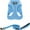 Harness Leash Set (Baby Blue), variant on Voyager Step-In Air All Weather Mesh Harness & Reflective Dog Leash Combo w/ Neoprene Handle 5ft , For Small to Large Breed Dogs Cute & Heavy Duty, Best Pet Supplies- Baby Blue Blue Trim, M