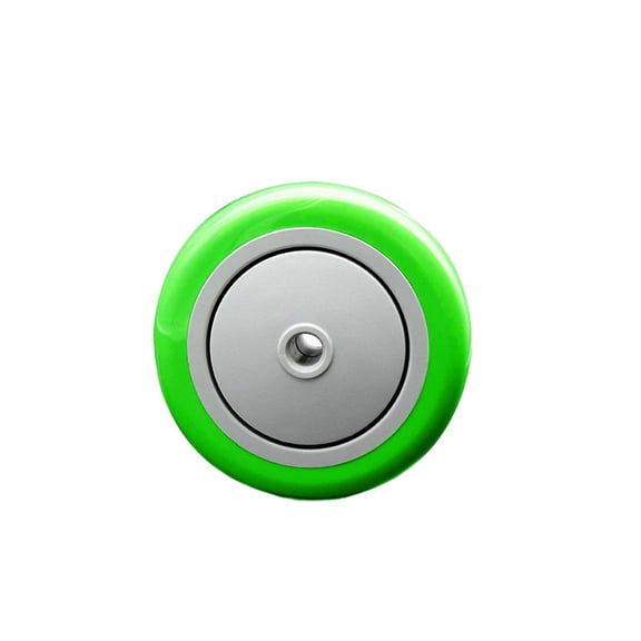 SCC - 4" Green Poly on Polyolefin Wheel Only - 3/8" Bore - 350 lbs Capacity