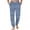 Dark Blue, variant on Men's Traditional Plaid Pajama Pants with Pockets & Drawstring - Cuffed Jogger Sleep Bottoms for Men, Elastic Waist Soft Lightweight Lounge Homewear Dark Blue L