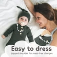 thumbnail image 2 of Conjunto de bata con nudos Noah Baby, suave y sedoso, para recién nacidos para niñas, 2 of 7