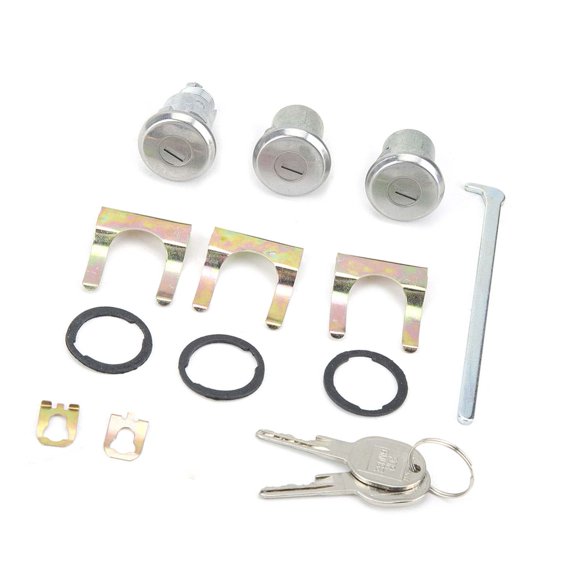 Car Key Lock Set, Easy To Use Fine Workmanship Sturdy Lock Cylinder for Replacement