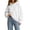 White, variant on Women Oversized Hoodie Long Sleeve Drop Shoulder Pullover Solid Color Loose Fit Casual Hooded Sweatshirt