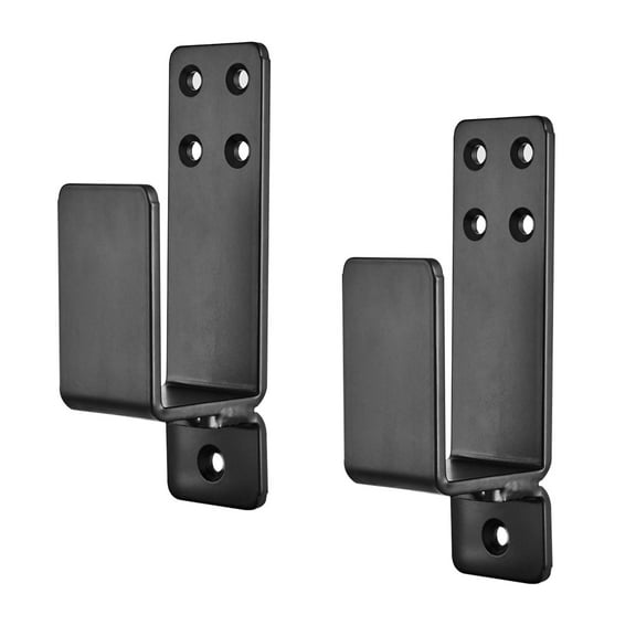 Door Barricade Brackets, 2 Pack Drop Open Bar Holder for Home Security, 2x4 Bar Brackets Prevent Unauthorized Entry
