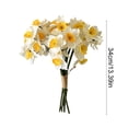 thumbnail image 3 of 6 Pack Artificial Narcissus, 6 s Faux Narcissus Simulation Flower Bouquet, Realistic Silk Fake Floral, Decor for Wedding Photography Home and Table Centerpiece, 3 of 6