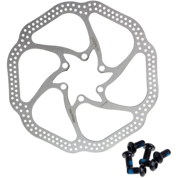 BUCKLOS 160 mm/180mm MTB Disc Brake Rotor, HS1 Bicycle Brake Disc Rotor, Stainless Steel Bicycle Rotors with 6 Bolts, fit for Road Bike, Mountain Bikes, BMX