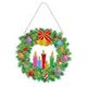 thumbnail image 2 of Cuadros Decorativos Corona de Navidad de pintura de diamante en forma especial de bricolaje 5D con cadena de lámpara (YH24) Tmvgtek embutido en tela, 2 of 7