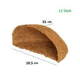 thumbnail image 5 of Hxlamzoo 2PCS Half Round Coco Liners for Hanging Basket Planter, 12 inch Thicken Coconut Coir Fiber Liners Replacement for Garden Hanging Flower Pot,Vegetables Herbs Pot Indoor Outdoor, 5 of 6