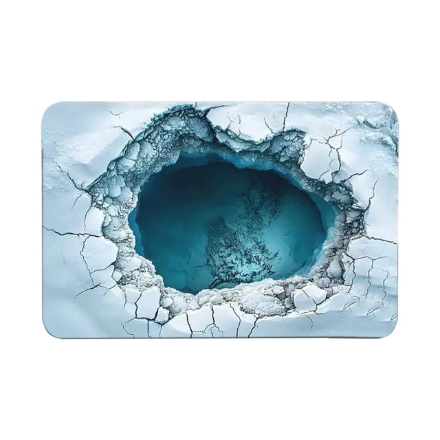 E Three Dimensional Visual Crystal Velvet Floor Mat Household Entryway Dirty Proof Decorative Bathroom Water Absorbent Foot Mat 19.69X31.50 Inches