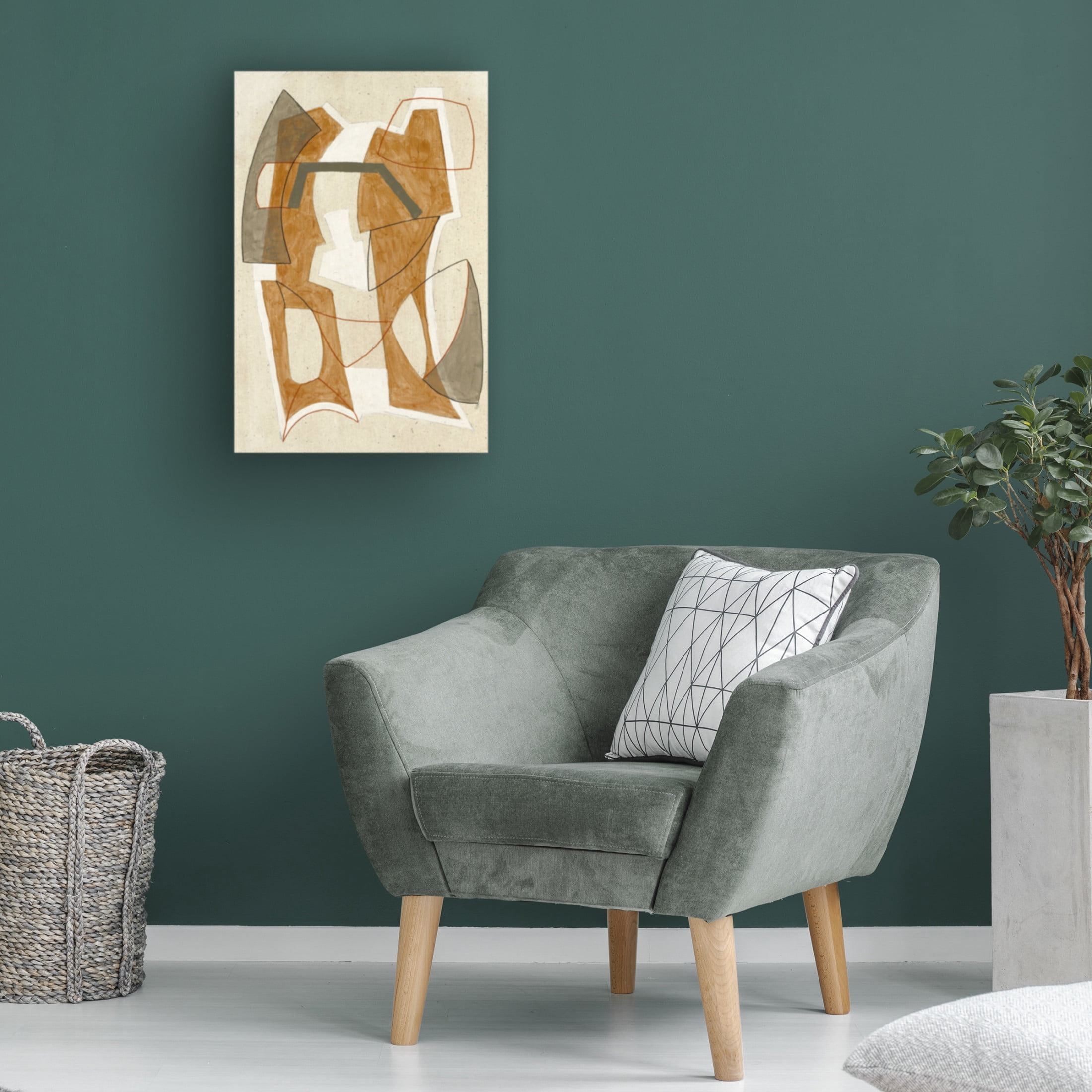 Canvas Wall Art - Incado 'Mid Cent Rust' Wall Art for Living Room, Bedroom, or Office Décor by Trademark Fine Art - 22 x 32 Inches