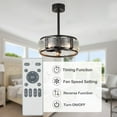 thumbnail image 5 of Oaks Aura 18" Water Glass Ceiling Fan with Remote, 6-Speed, Adjustable Height 6-Blades Ceiling Lighting, 5 of 9