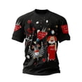 thumbnail image 4 of German Carnival Striped Print T-Shirt, Comfortable Casual Short Sleeve Tee for Daily Wear, 4 of 4