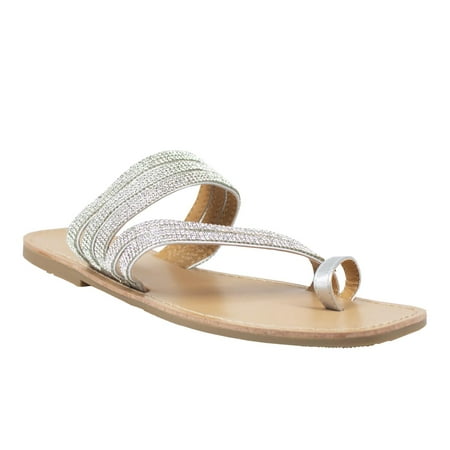 

Mudd Women s Rhinestone Embellished Strappy Sandal