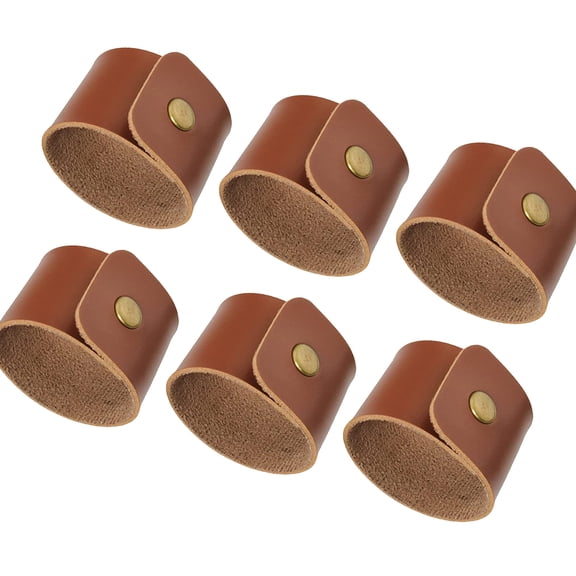 6pcs PU Leather Napkin Rings Elegant Party Table Setting Accessories Dinning Decoration for Home and Restaurant Use