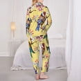 thumbnail image 5 of Disketp Pajamas Set Long Sleeve Sleepwear Womens Button Down Nightwear Pj Sets-Birds And Flowers, 5 of 9