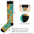 thumbnail image 3 of 1 Pairs Sunflower Pattern Compression Socks for Women Men Knee High Stocking for Running, Athletic, Medical Gift, 3 of 7