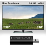 HDMI to USB Video Capture Card, HDMI to USB 1080p USB2.0, Record Directly to Computer for Gaming, Streaming, Teaching, Video Conference or Live Broadcasting