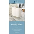 thumbnail image 5 of Whitmor 3 Section Rolling Iron Laundry Sorters w/Removable Canvas Bags, Chrome & Beige for Adult Use, 5 of 7