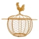 thumbnail image 1 of GOOHOCHY Huevera: cestas decorativas para encimera. Contenedor de alambre metálico con doble asa y tapa con pomo de pollo. Frutero redondo para centro de mesa rústico., 1 of 8
