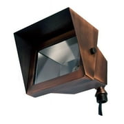 Dabmar Lighting LV117-ABZ Solid Brass Area Flood Light with Hood- Antique Bronze