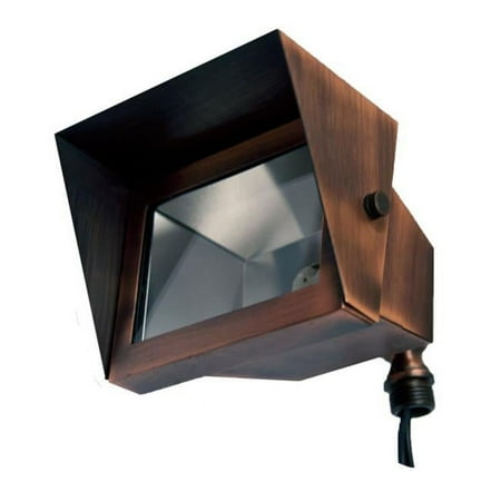 Dabmar Lighting LV117-ABZ Solid Brass Area Flood Light with Hood- Antique Bronze