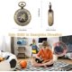 thumbnail image 5 of Reloj de bolsillo retro brillar ER North Compass Metal Flip Gift, 5 of 5