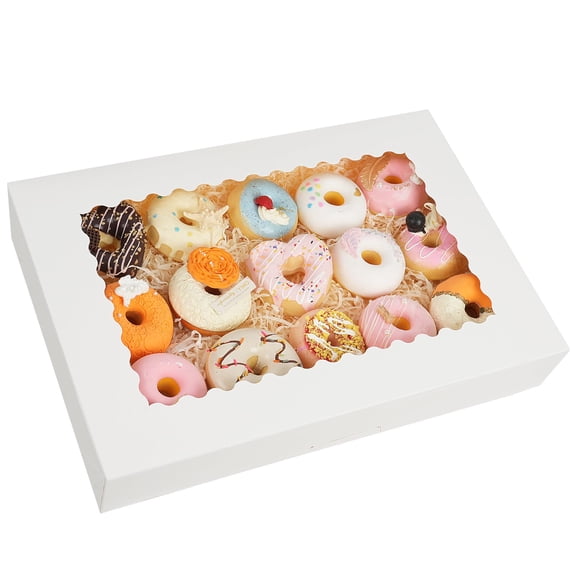 Cajas para panadería Moretoes, 40 unidades, con ventana automática, 40 x 28 x 6 cm