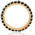 thumbnail image 2 of Pompeii 1 1/2ct Black Diamond Eternity Ring 14k Yellow Gold Womens Stackable Band (Black,), 2 of 2