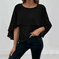 thumbnail image 2 of XuJwPNcy Womens Plus Size Blouses Casual Loose Flowy Shirts Summer Chiffon Oversized Tops Dressy Scoop Neck Tops, 2 of 7