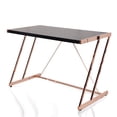thumbnail image 1 of ACME Finis Writing Desk with USB Dock in Black and Rose Gold, 1 of 5