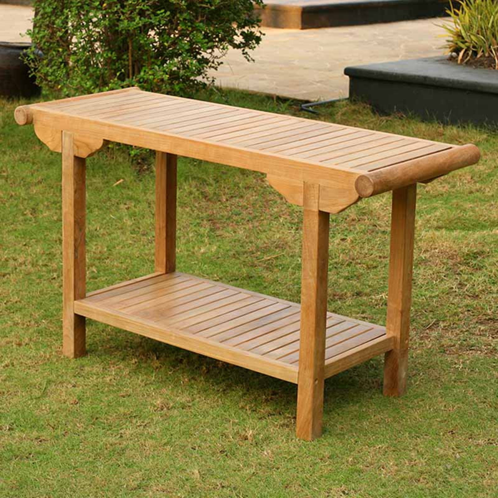 Tortuga Outdoor Jakarta Wood Patio Console Table Walmart Com Walmart Com