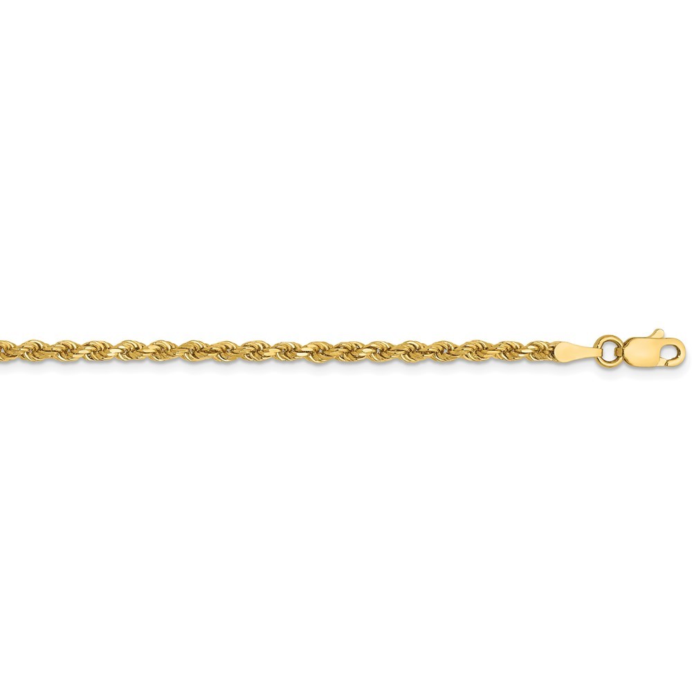 14k Gold 2.5mm Semi solid Sparkle Cut 