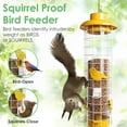 thumbnail image 2 of Birdkiss Squirrel-Proof Metal Bird Feeder - 4 Weight-Activated Perches, 3LBs Capacity, Outdoor Hanging Decor for Garden & Finch, 2 of 7