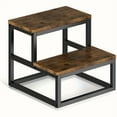 thumbnail image 2 of 2-Tier Heavy-Duty Metal Step Stool, Folding A-Frame Ladder with Wide Base for Adults, Non-Slip Indoor Outdoor Use in Kitchen Bathroom Bedroom, Portable Foot Stool for Seniors, 2 of 7