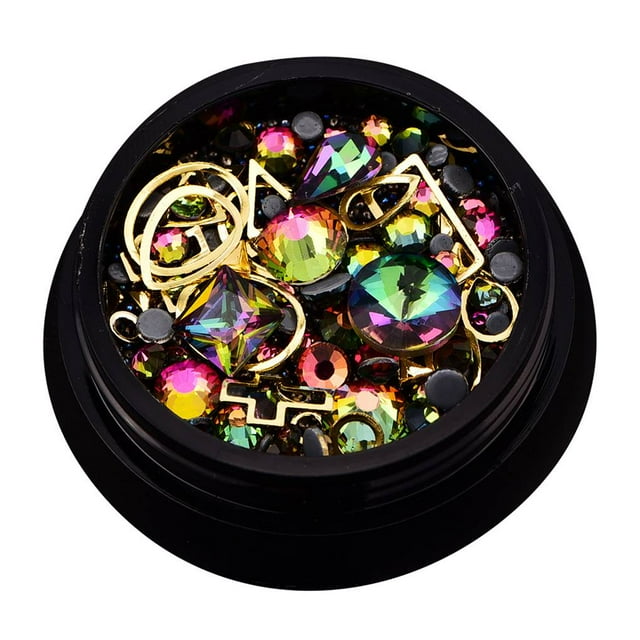 kurtrusly Multi Types 3D Gold Silver Crystal Rhinestones Pearl Alloy Glitter Nail Jewelry Manicure Sticker Tips Decor