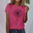 thumbnail image 2 of Delayuji Short Sleeve Round Neck T Shirt Fashion Top Lightweight Soft Casual Summer Outfit Clothes Pink Xl Polyester,Spandex Short Sleeve Shirts for Women, 2 of 4