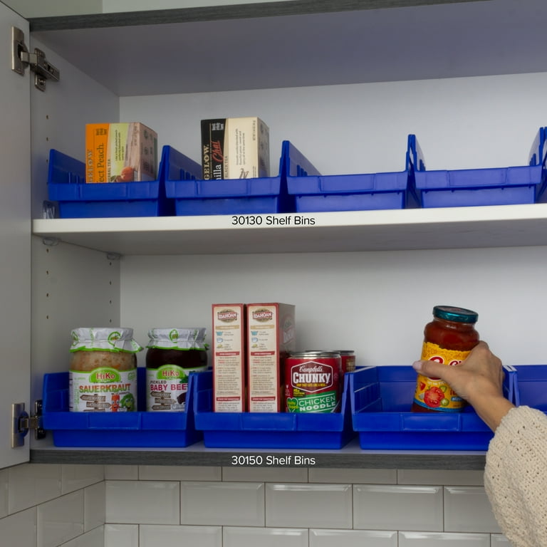 Akro-Mils 12-Pack Yellow Shelf Bins, Plastic Organizer for Tools