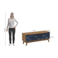 thumbnail image 3 of Mueble TV 55" Kappesberg 136cm con 3 Puertas Canela/Azul, 3 of 9