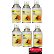 Rubbermaid Commercial Microburst Standard Aerosol Refill, Mandarin Orange, 6 cans