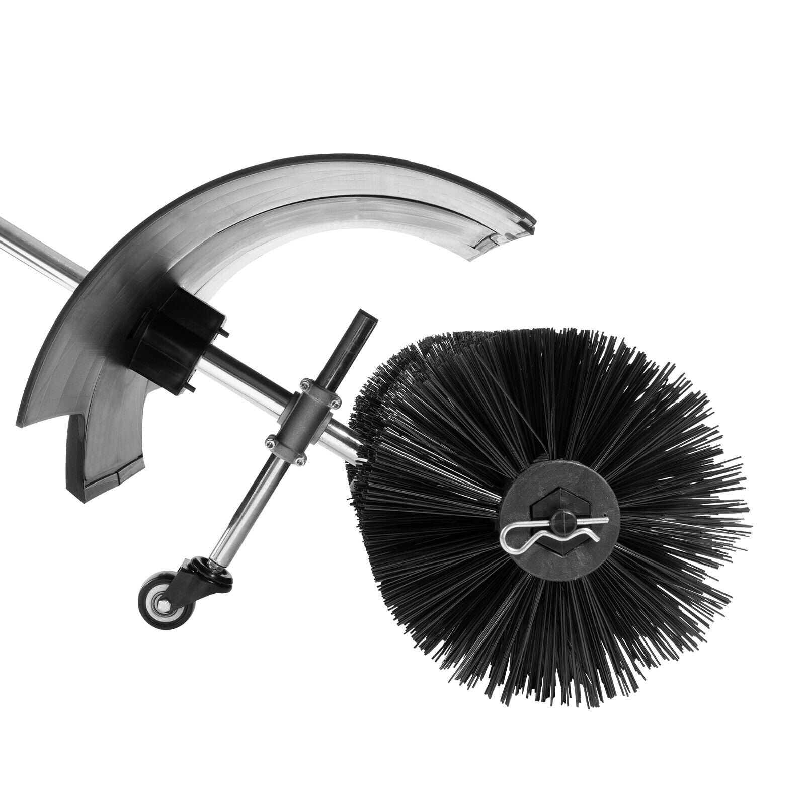CNCEST 52cc 2-Stroke Handheld Gas Power Sweeper Broom Driveway Handheld Turf Grass Snow Cleaning