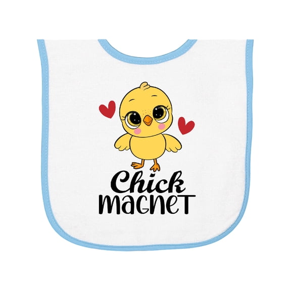 Inktastic Chick Magnet Cute Boys Baby Terry Cloth Bib