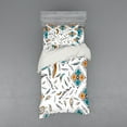 thumbnail image 2 of Ambesonne Boho Bedding Set 4 Pcs, Tribal Bohemian Feather, Queen, Teal Orange Black, 2 of 3