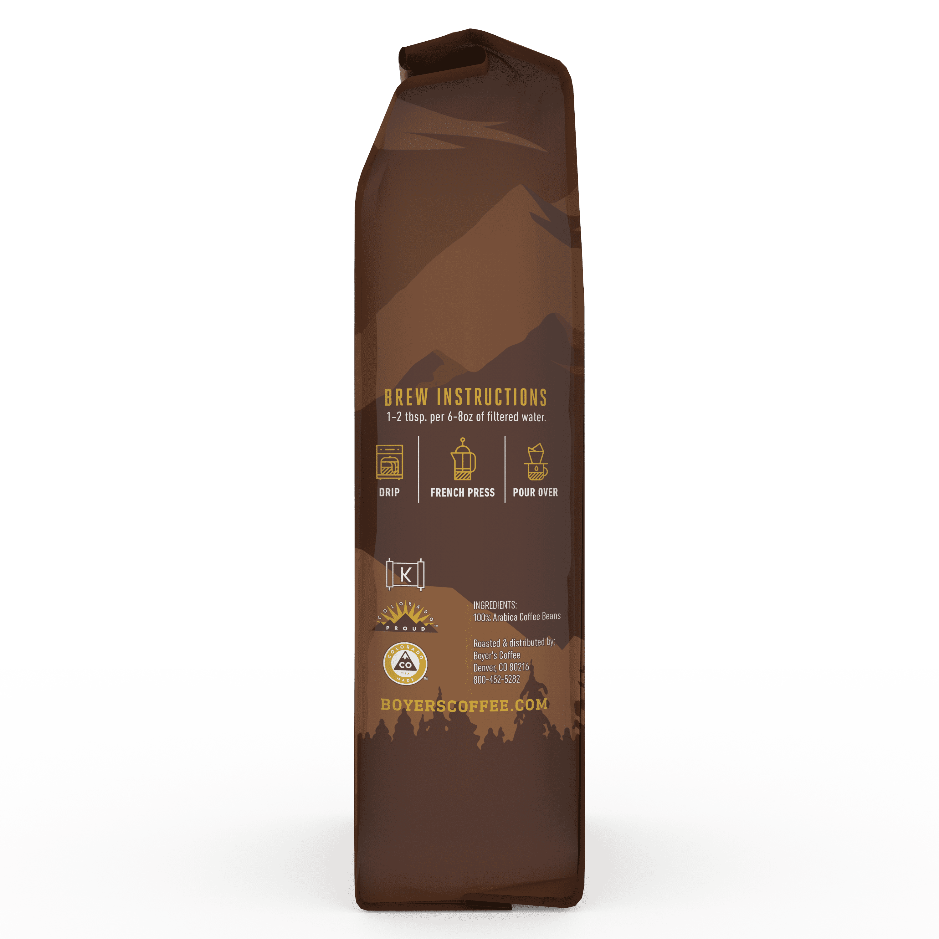 Boyer's French Roast Whole Bean Coffee, Dark Roast, 28oz