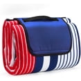 thumbnail image 1 of Manta de picnic con respaldo impermeable. Estera de playa al aire libre 200x200 3 capas Manta de playa extra grande plegable a prueba de arena con correa de transporte para Picnic Be, 1 of 2